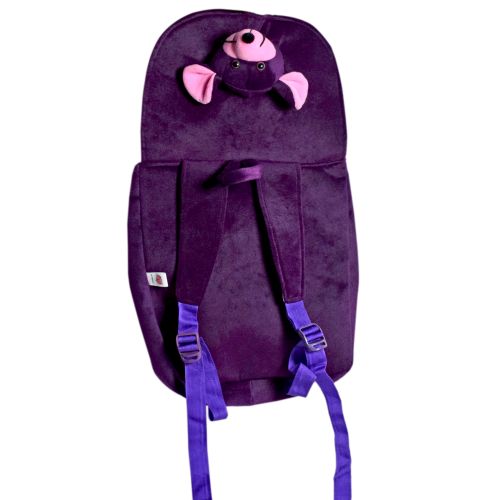 Ultra Mouse Face Plush Stuffed Animal School Bag 14 Inch Purple