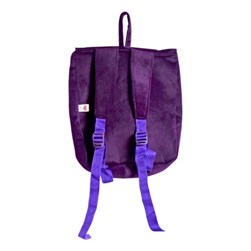 Ultra Mouse Face Plush Stuffed Animal School Bag 14 Inch Purple