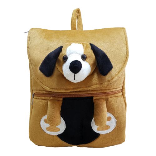 Ultra Dog Face Felt Velvet Plush Stuffed Animal School Bag 14 Inch Brown