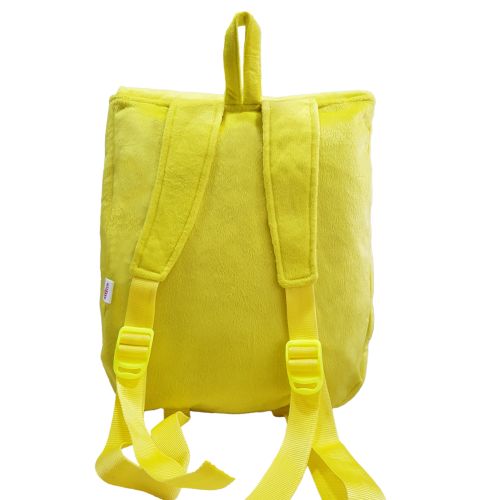 Ultra Duck Face Felt Velvet Plush Stuffed Animal School Bag 14 Inch Yellow
