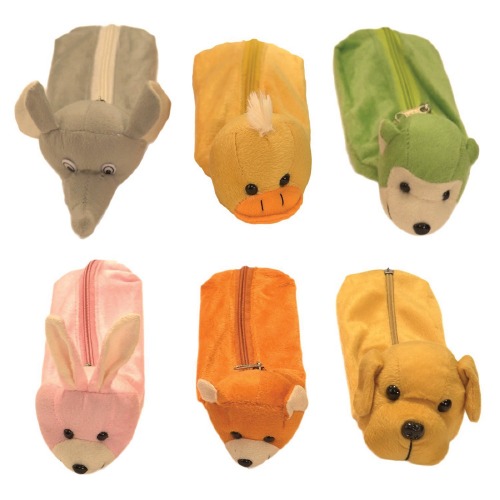 Ultra Plush Pencil Animal Character Pouch Case Any 3 In 1 Assorted 11 Inch