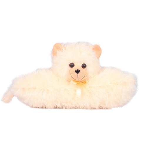 Ultra Cat Folding Plush Stuffed Soft Kids Pillow Cushion 11 Inch Cream