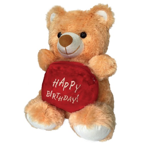 Ultra Happy Birthday Stuffed Teddy Bear Soft Plush Toy 15 Inch Brown