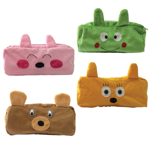 Ultra Fluffy Customized Animal Pencil Pouch Case Any 3 In 1 Set Assorted