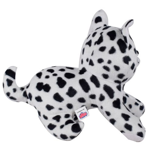 Ultra Cute Small Black Spotted Cat Stuffed Soft Plush Kids Animal Toy 8 Inch White