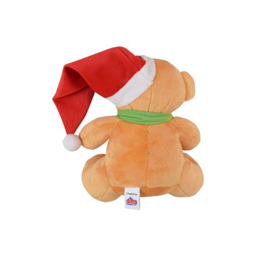Ultra Christmas Santa Teddy Bear With Cap Muffler Xmas Soft Toy 7 Inch Brown