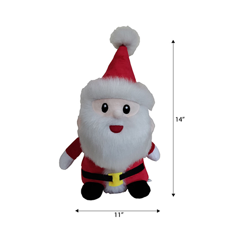 Ultra Jingle Bells Santa Claus Christmas Xmas Decor Gift Stuffed Soft Toy 14 Inch