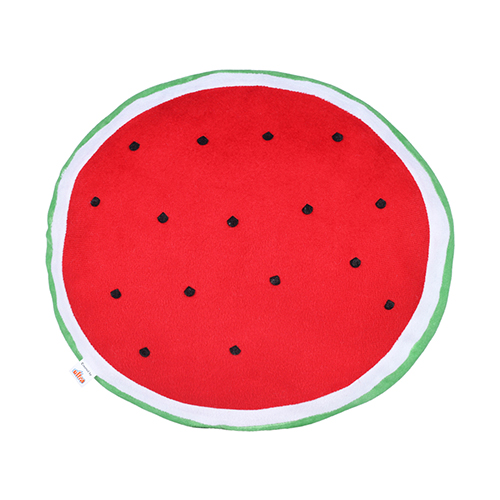 Ultra Watermelon Fruit Slice Shaped Plush Stuffed Soft Kids Pillow Cushion 15 Inch Red