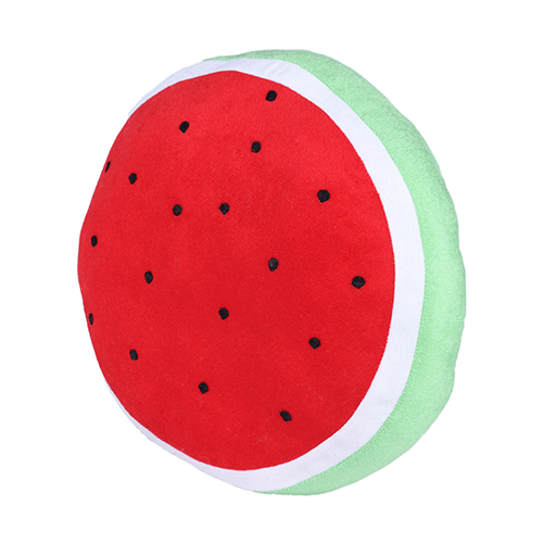 Ultra Watermelon Fruit Slice Shaped Plush Stuffed Soft Kids Pillow Cushion 15 Inch Red