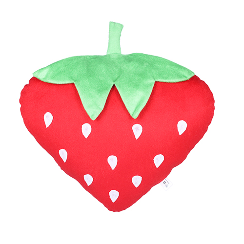 Ultra Strawberry Fruit Plush Stuffed Soft Kids Pillow Cushion 15 Inch Red