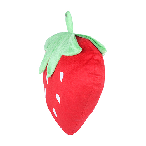 Ultra Strawberry Fruit Plush Stuffed Soft Kids Pillow Cushion 15 Inch Red