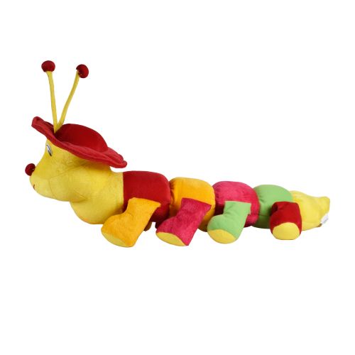 Ultra Plush Caterpillar Stuffed Soft Plush Kids Animal Toy With Cap 20 Inch Multicolor