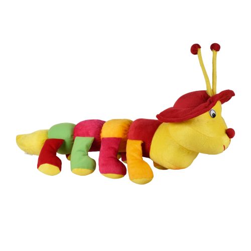 Ultra Plush Caterpillar Stuffed Soft Plush Kids Animal Toy With Cap 20 Inch Multicolor