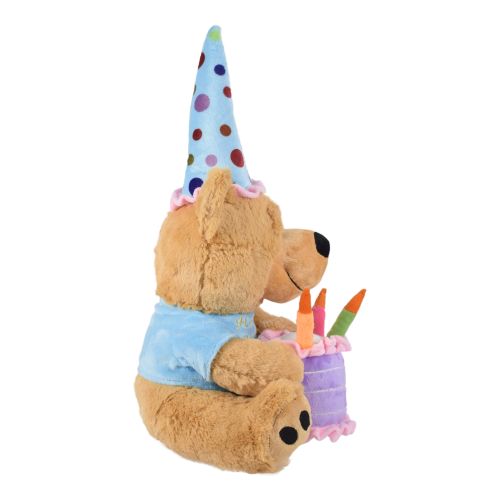 Ultra Happy Birthday Stuffed Teddy Bear Soft Plush Toy With Cake 11 Inch Brown