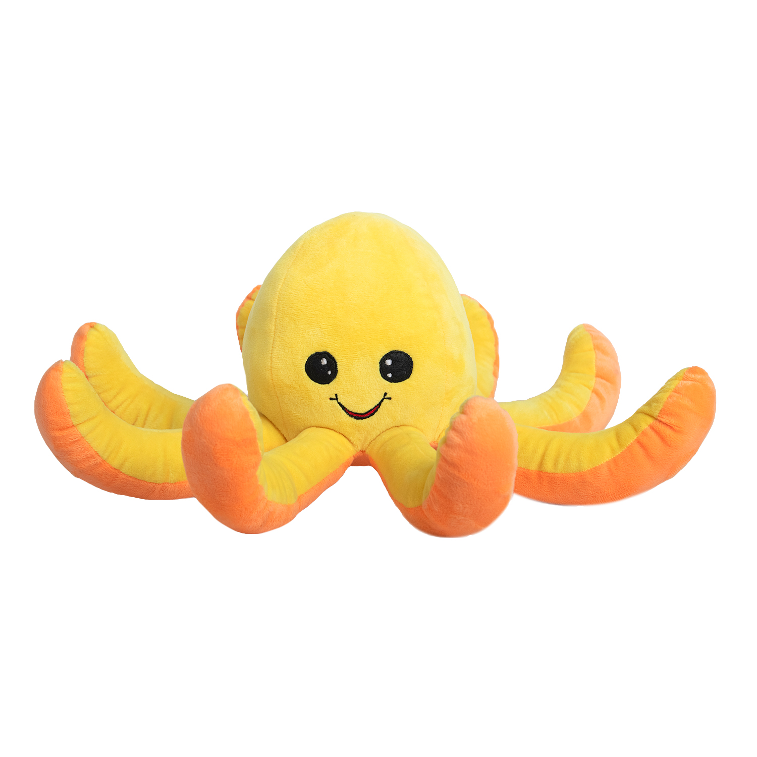 Ultra Yellow Smiling Octopus Stuffed Soft Plush Kids Animal Toy 15 Inch