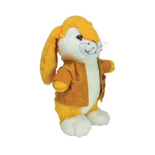 Ultra Yellow Jacket Bunny Rabbit Stuffed Soft Animal Toy with Fluppy Long Ears 12 Inch Yellow