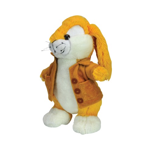 Ultra Yellow Jacket Bunny Rabbit Stuffed Soft Animal Toy with Fluppy Long Ears 12 Inch Yellow