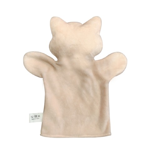 Ultra Cat Long Sleeves Soft Kids Animal Hand Puppet 9 Inch Peach