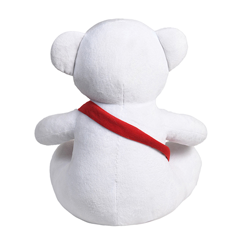 Ultra Stuffed Teddy Bear with Love Sling Pouch Soft Animal Toy 13 Inch White