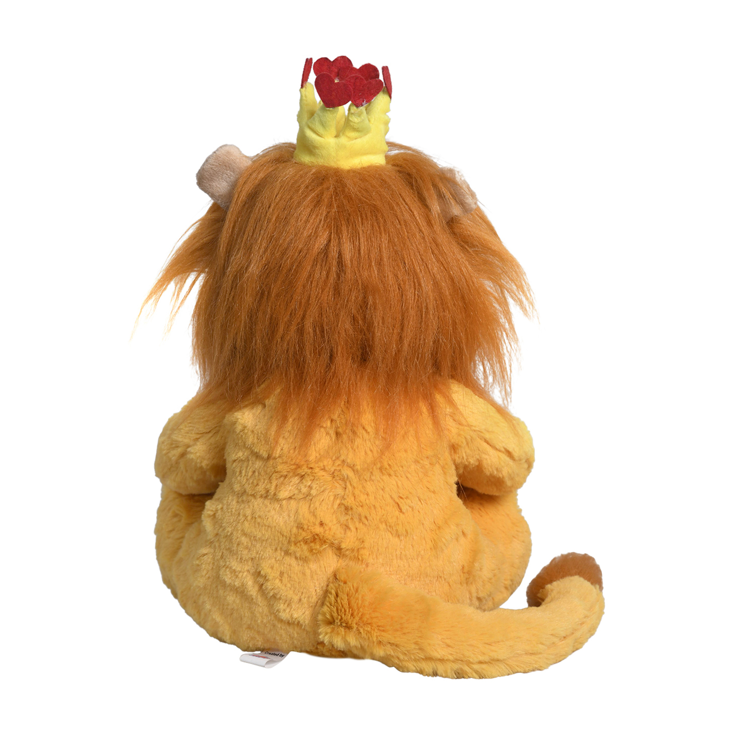 Ultra Wild Lion Stuffed Soft Plush Kids Animal Toy Holding Red Heart 13 Inch Brown