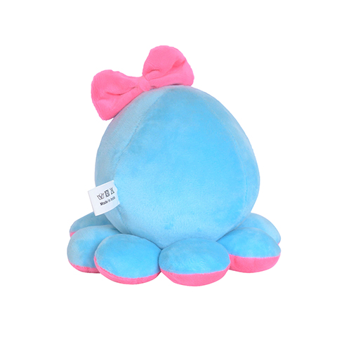Ultra Octopus with Spectacles Bow Stuffed Soft Plush Kids Animal Toy 7 Inch Sky Blue