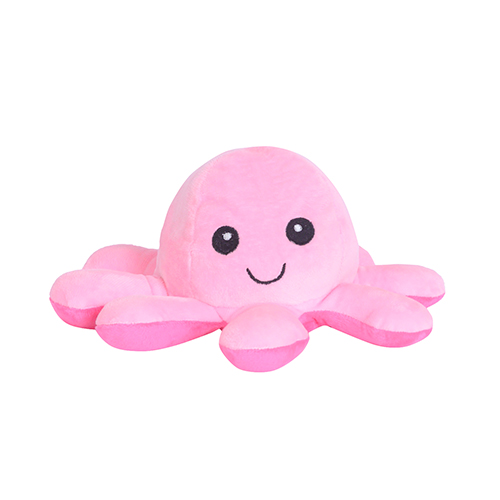 Ultra Reversible Flip Mood Change Octopus Stuffed Soft Plush Kids Animal Toy 11 Inch Light Pink Dark Pink