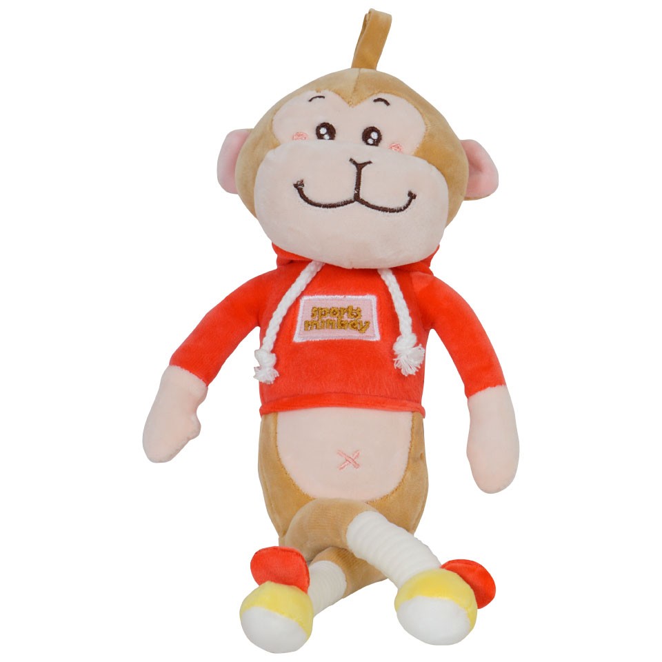 Ultra Cute Hanging Monkey with Dress Stuffed Plush Kids Soft Animal Toy 16 Inch Multicolor