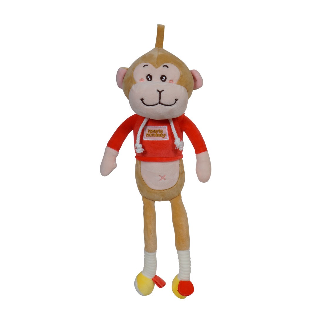 Ultra Cute Hanging Monkey with Dress Stuffed Plush Kids Soft Animal Toy 16 Inch Multicolor