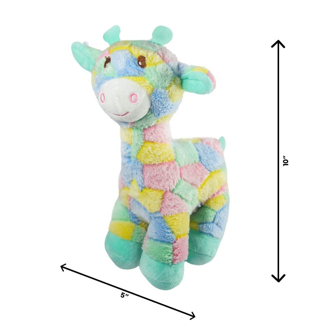 Ultra Cheerful Cuddly Giraffe Stuffed Soft Plush Kids Animal Toy 10 Inch Multicolor