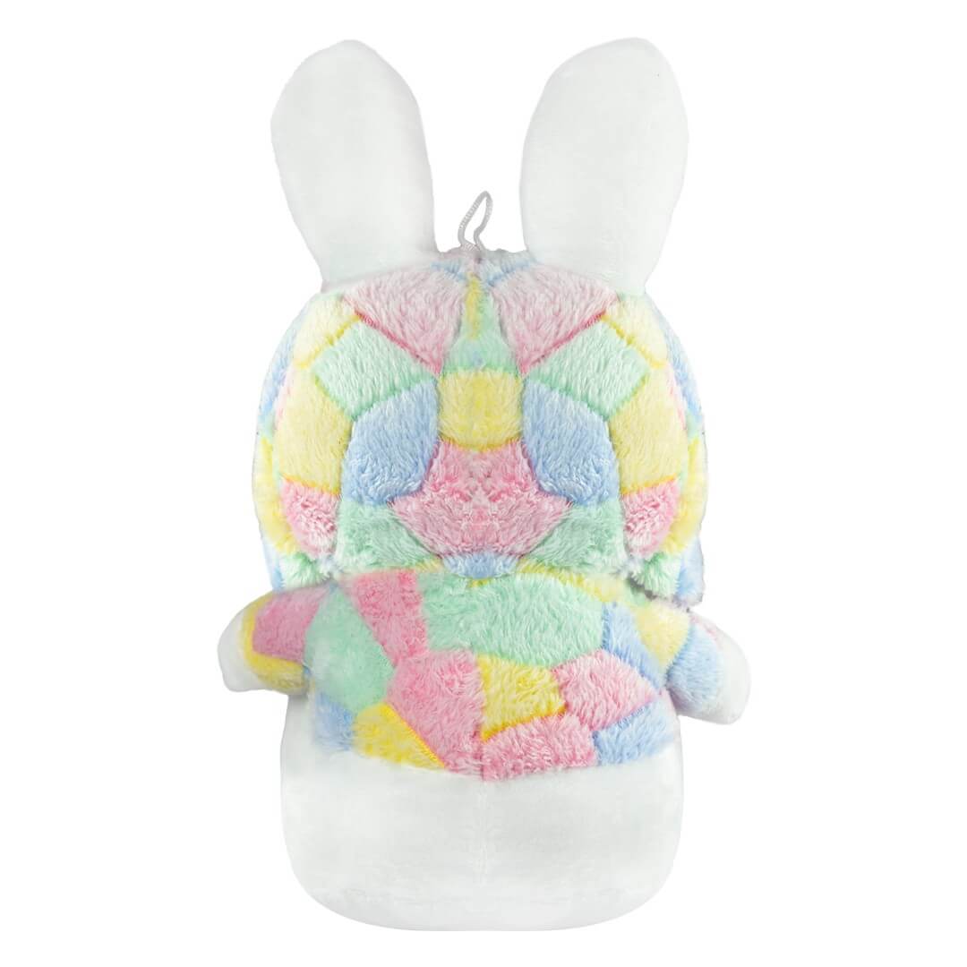 Ultra Smiling Rainbow Baby Bunny Stuffed Soft Plush Kids Animal Toy 10 Inch Multicolor