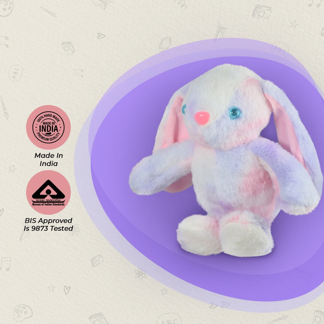 Ultra Rainbow Long Ears Bunny Rabbit Stuffed Soft Plush Kids Animal Toy 10 Inch Pink