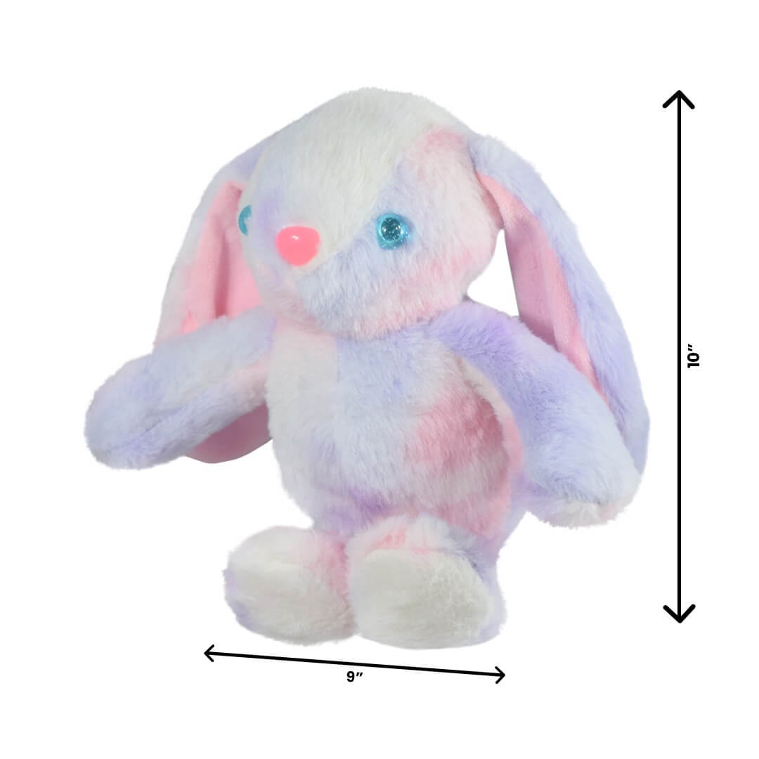 Ultra Rainbow Long Ears Bunny Rabbit Stuffed Soft Plush Kids Animal Toy 10 Inch Pink