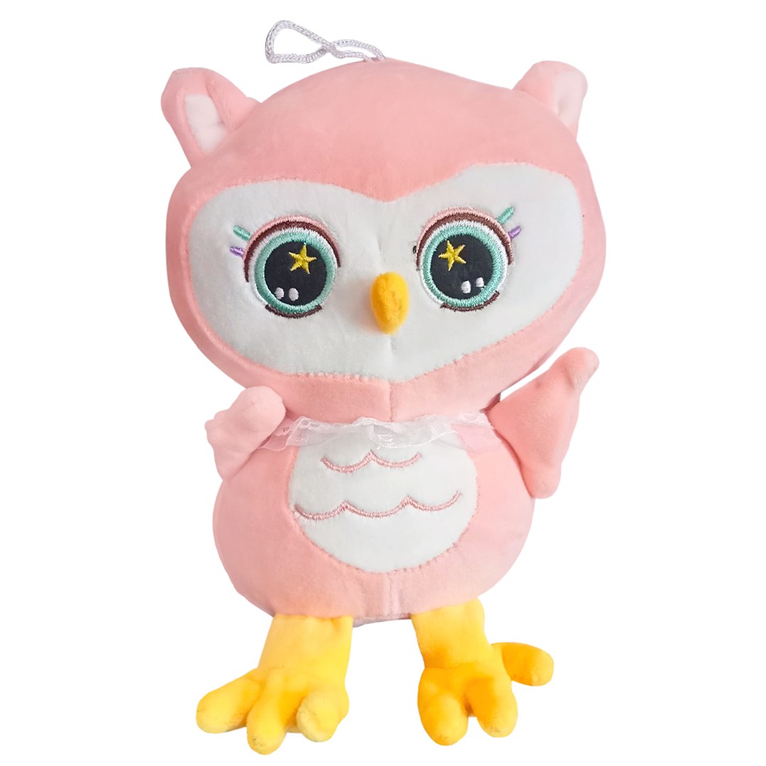 Ultra Cute Cuddly Owl Bird Stuffed Soft Plush Kids Animal Toy 10 Inch Pink