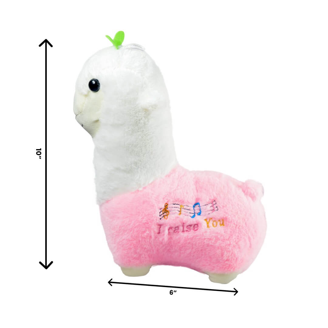 Ultra Cute Cuddly Llama Sheep Lamb Stuffed Soft Plush Kids Animal Toy 10 Inch Pink