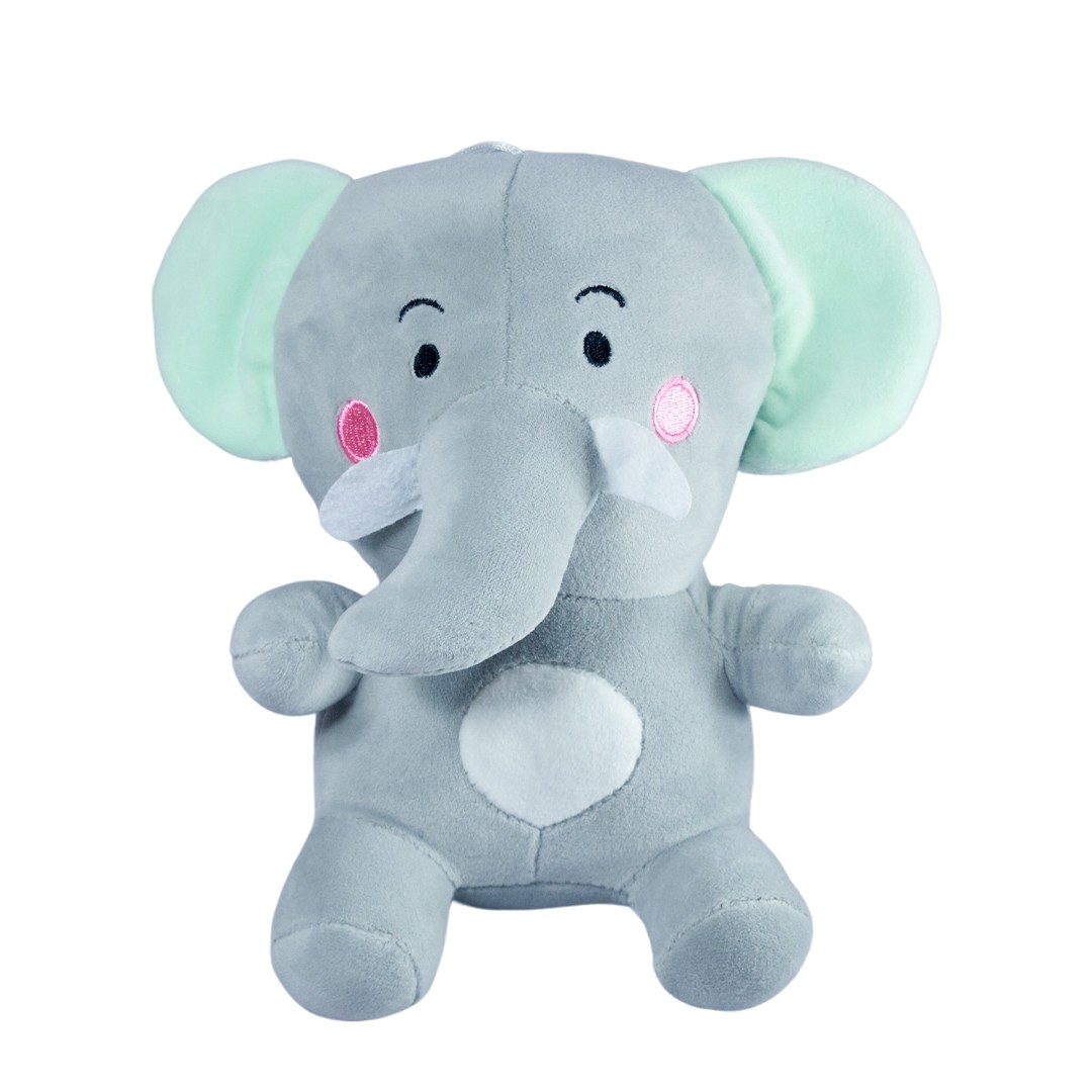 Ultra Cute Cuddly Baby Elephant Stuffed Soft Plush Kids Animal Toy 10 Inch Grey