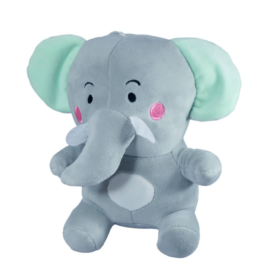 Ultra Cute Cuddly Baby Elephant Stuffed Soft Plush Kids Animal Toy 10 Inch Grey