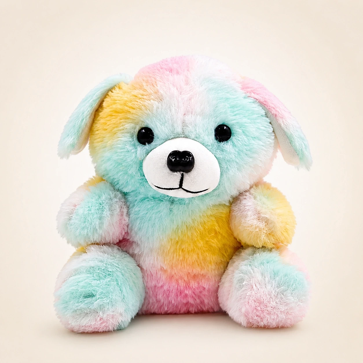 Ultra Rainbow Dog Soft Plush Kids Animal Toy 7 Inch Multicolor