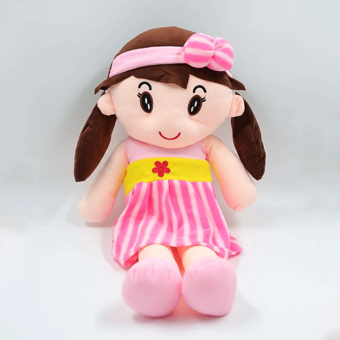 Ultra Plush Kids Rag Doll Stuffed Soft in Pink Dress 24 Inch