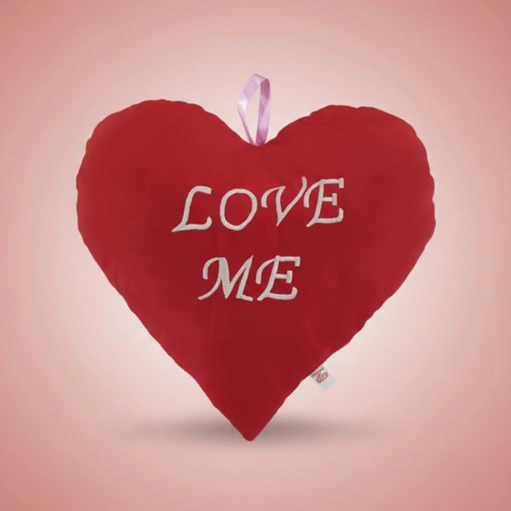 Ultra Valentine Heart Shaped Love Me Red Cushion Pillow