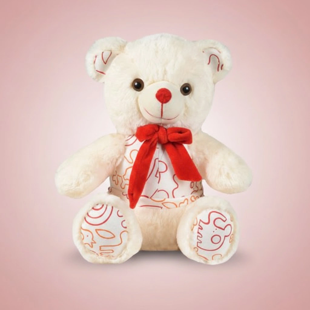 Ultra Happy Stuffed Teddy Bear Soft Plush Toy Cream 10 Inch